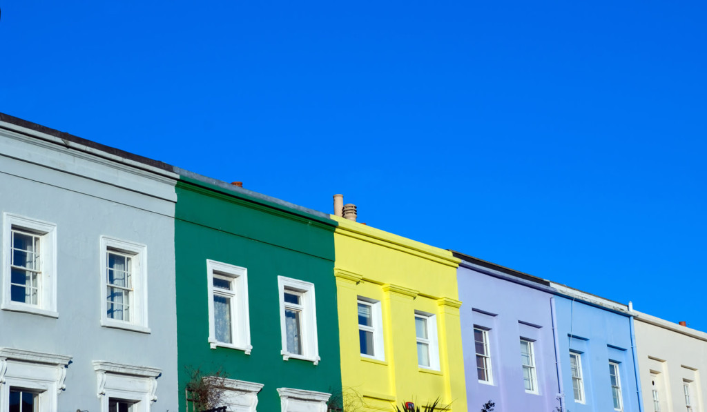 Attractive terraced houses in Notting Hill, London City Mortgages