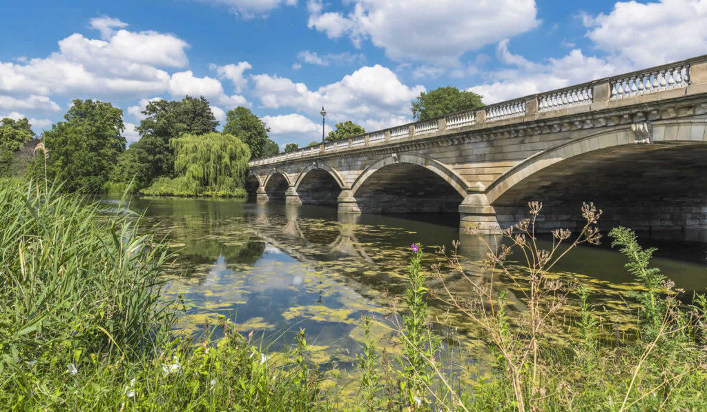 Beautiful view of Serpentine Bridge Hyde Park, London City Mortgages