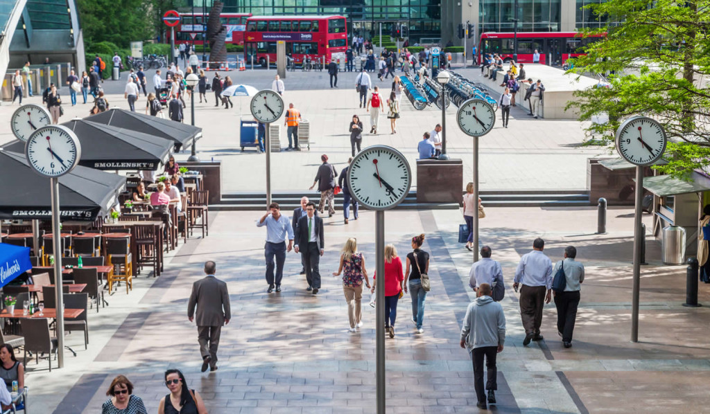 Office people Canada Square Canary Wharf, London City Mortgages