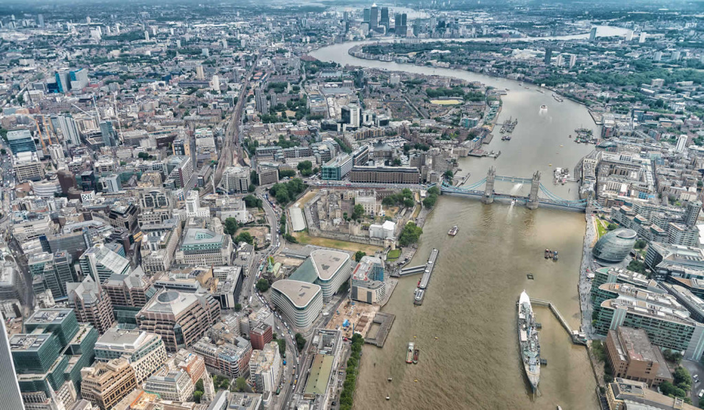 Panorama of capital Thames Tower Bridge and HMS Belfast, London City Mortgages