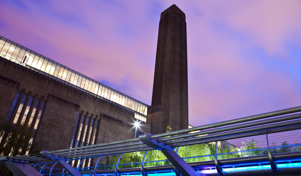 Tate Modern and Millennium Bridge at dusk, London City Mortgages