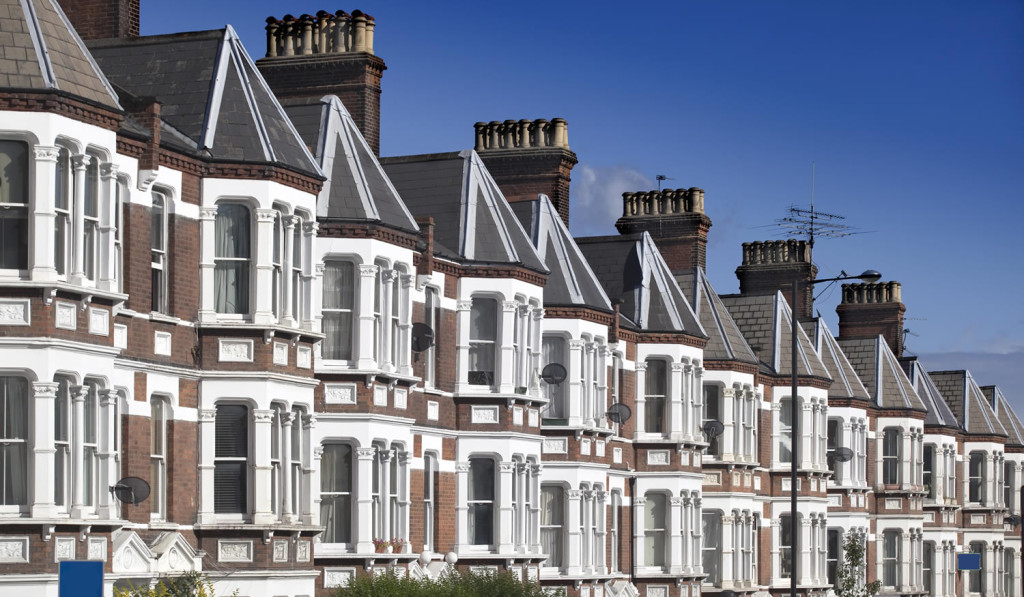 Typical terraced family houses, London City Mortgages