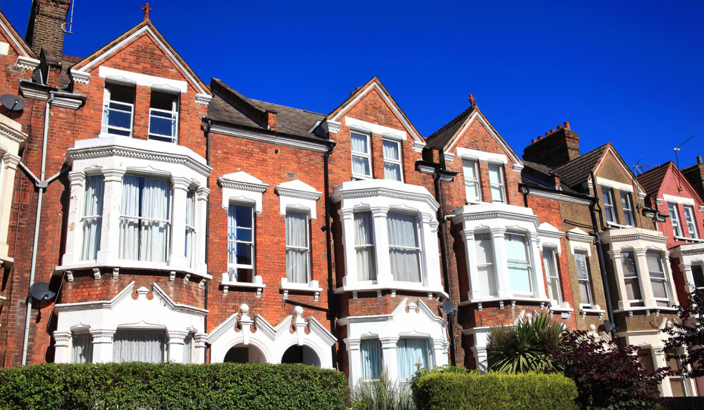 Typical Victorian terraced town houses and flats, London City Mortgages