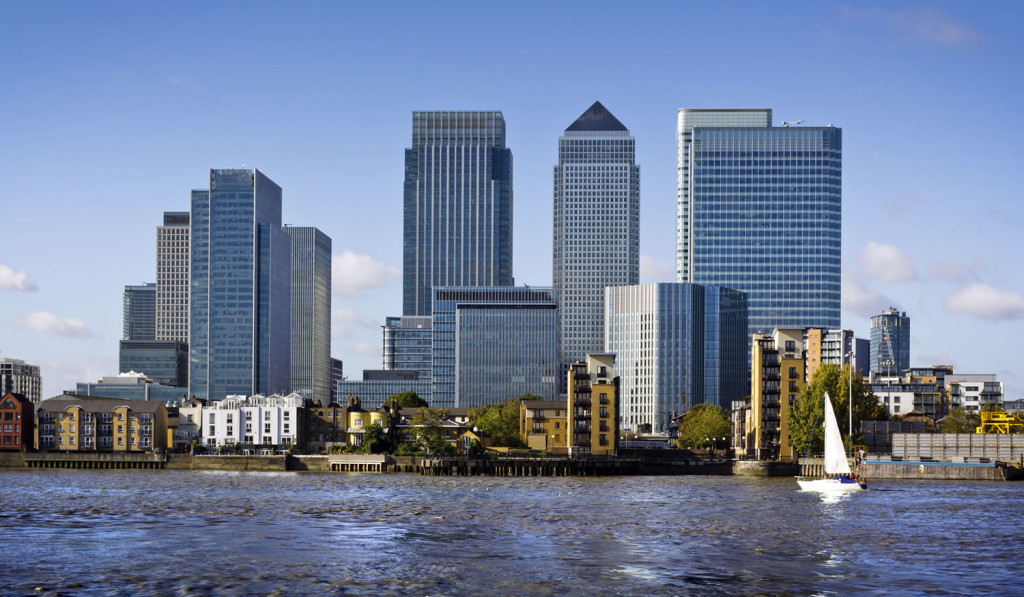 View from Greenwich of Canary Wharf skyline, London City Mortgages