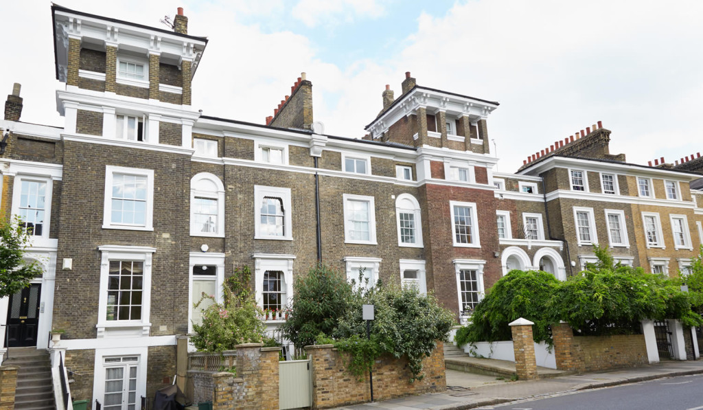 Brown bricks terraced family houses London City Mortgages