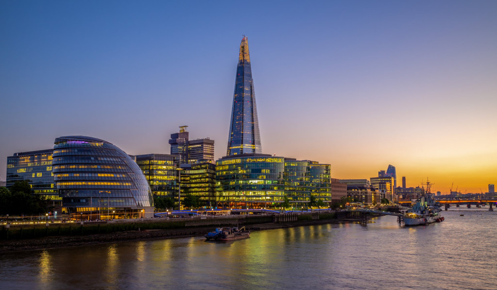 Futuristic buildings Thames Embankment London City Mortgages