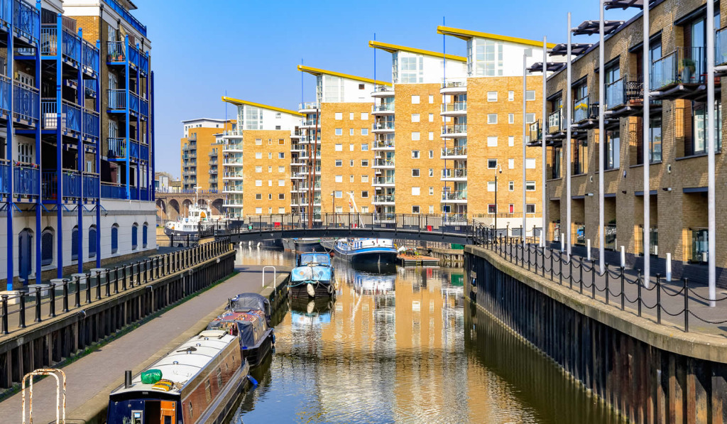 Limehouse basin riverside flats London City Mortgages