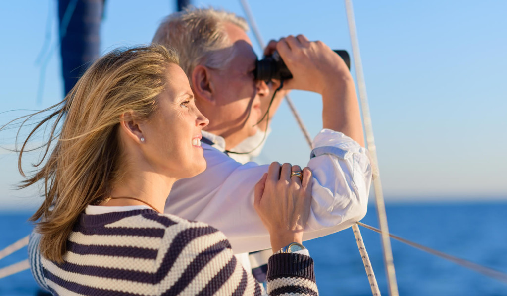 Sailing oldar coulpe enjoying boating London City Mortgages