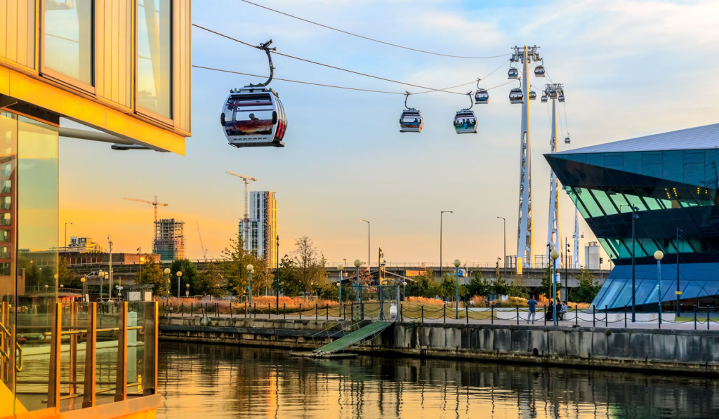Thames cable car from Royal Docks London City Mortgages