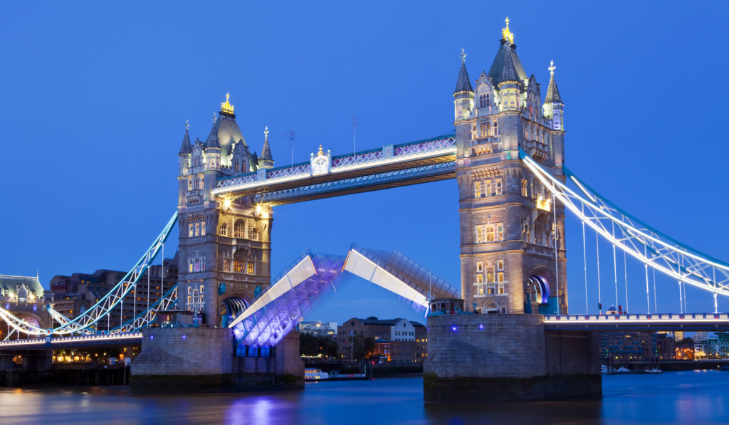 Tower Bridge at twilight open road deck London City Mortgages