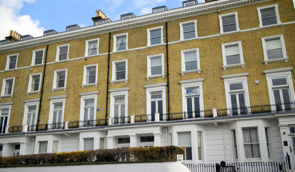 Traditional street of terraced homes London City Mortgages