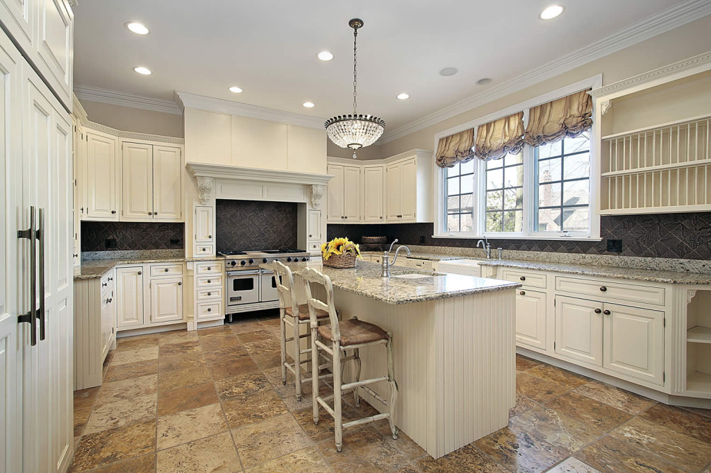 Traditional white kitchen with granite tops London City Mortgages