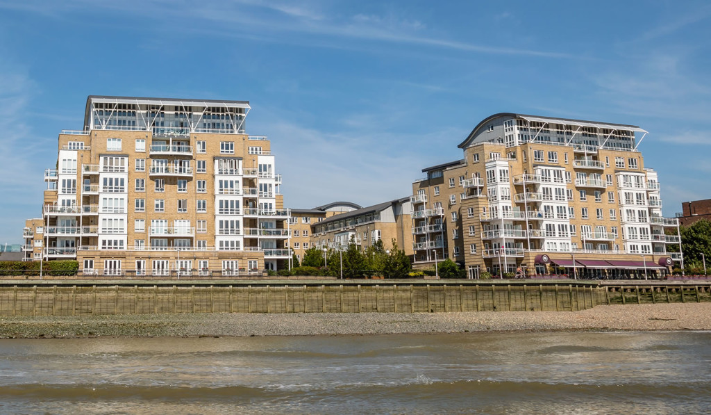 Modern Thames waterside flats London City Mortgages